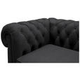 CHESTERFIELD-SOFA Webstoff Dunkelgrau  - Wengefarben/Dunkelgrau, LIFESTYLE, Holz/Textil (206/76,5/96cm) - Landscape