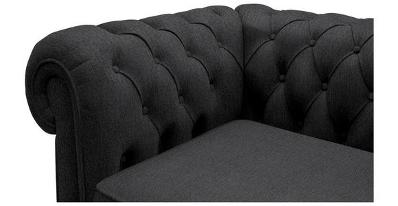 CHESTERFIELD-SOFA Webstoff Dunkelgrau  - Wengefarben/Dunkelgrau, LIFESTYLE, Holz/Textil (206/76,5/96cm) - Landscape