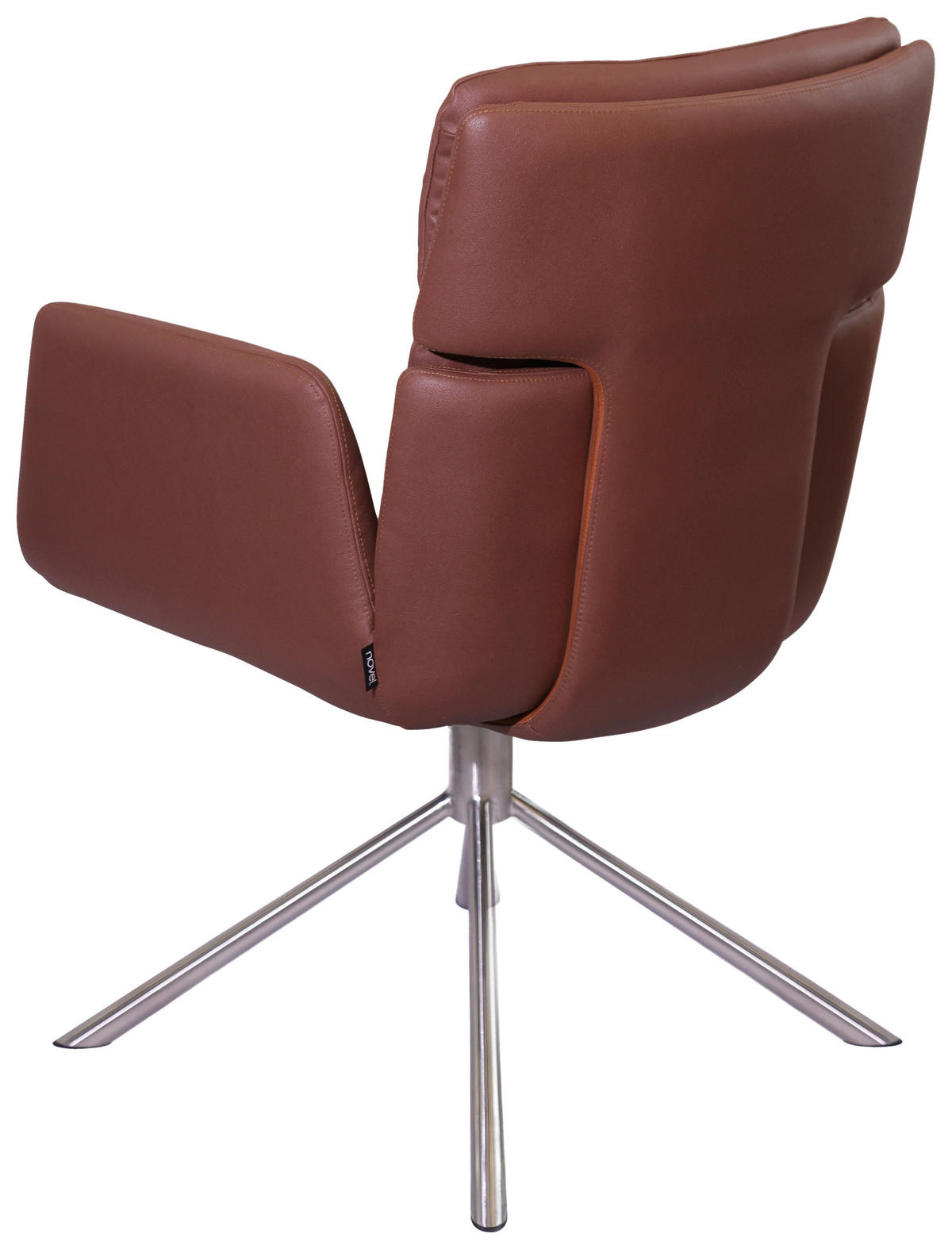 ARMLEHNSTUHL  in Stahl Mikrofaser  - Edelstahlfarben/Rostfarben, Design, Textil/Metall (60/92/67cm) - Novel