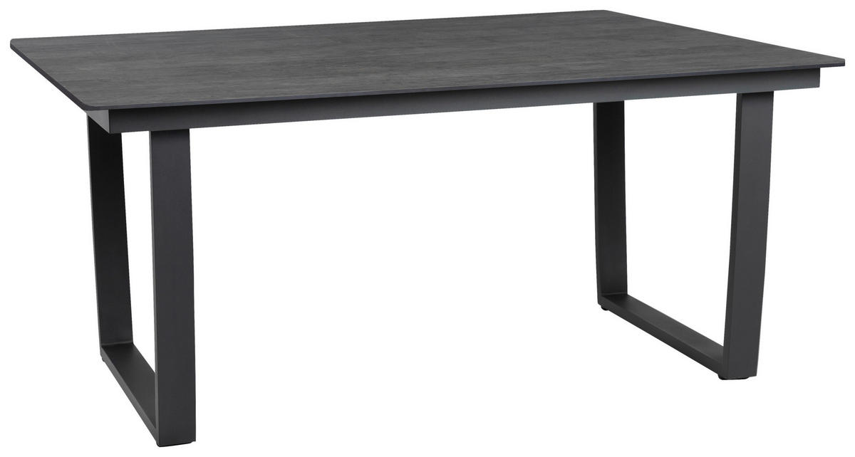 GARTENTISCH Metall Anthrazit, Braun rechteckig  - Anthrazit/Braun, Basics, Metall (150/90/70cm) - Tierra Outdoor