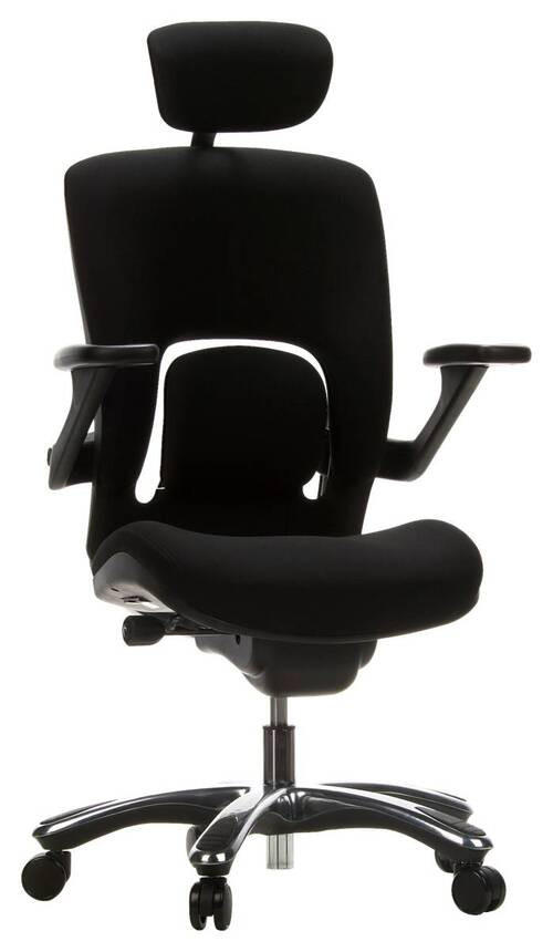 DREHSTUHL Flachgewebe Schwarz  - Chromfarben/Schwarz, Basics, Kunststoff/Textil (58/119/50cm) - MID.YOU