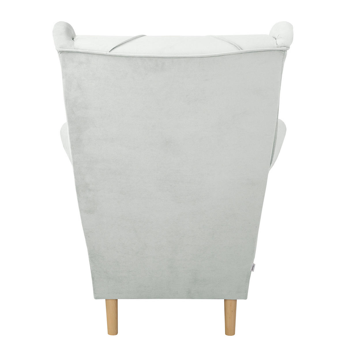 OHRENSESSEL Samt Dunkelblau  - Naturfarben/Dunkelblau, Design, Holz/Textil (84/105/90cm) - P & B