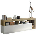 TV-ELEMENT 184/58/42 cm  - Eichefarben/Weiß Hochglanz, MODERN, Holzwerkstoff (184/58/42cm) - Carryhome