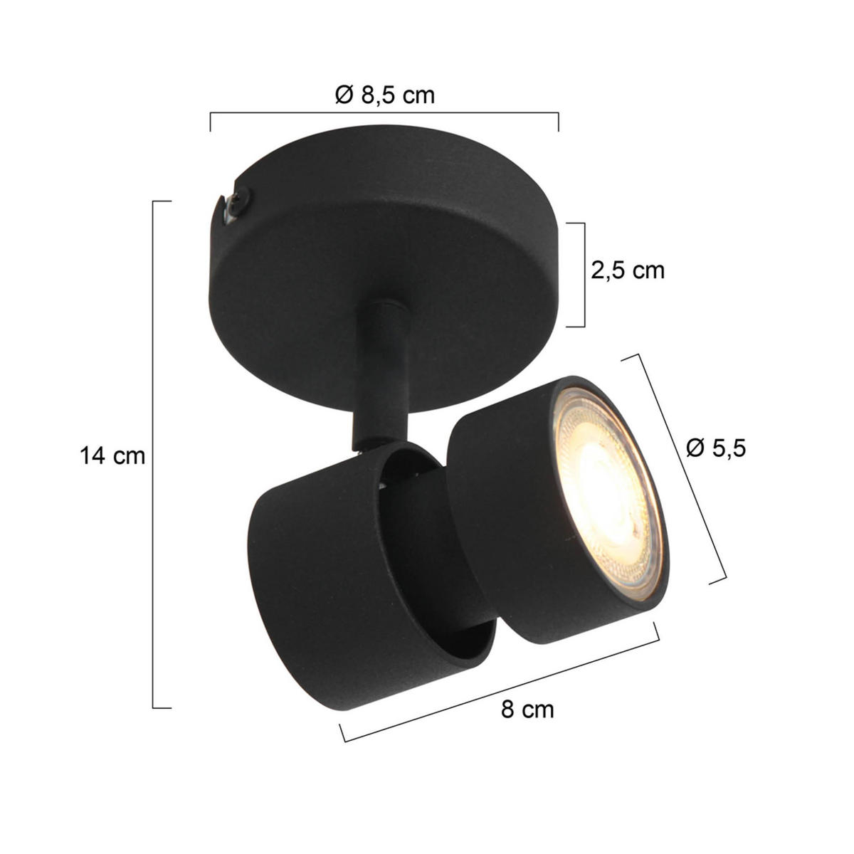 DECKENLEUCHTE 12/12/12 cm   - Silberfarben, Trend, Metall (12/12/12cm)