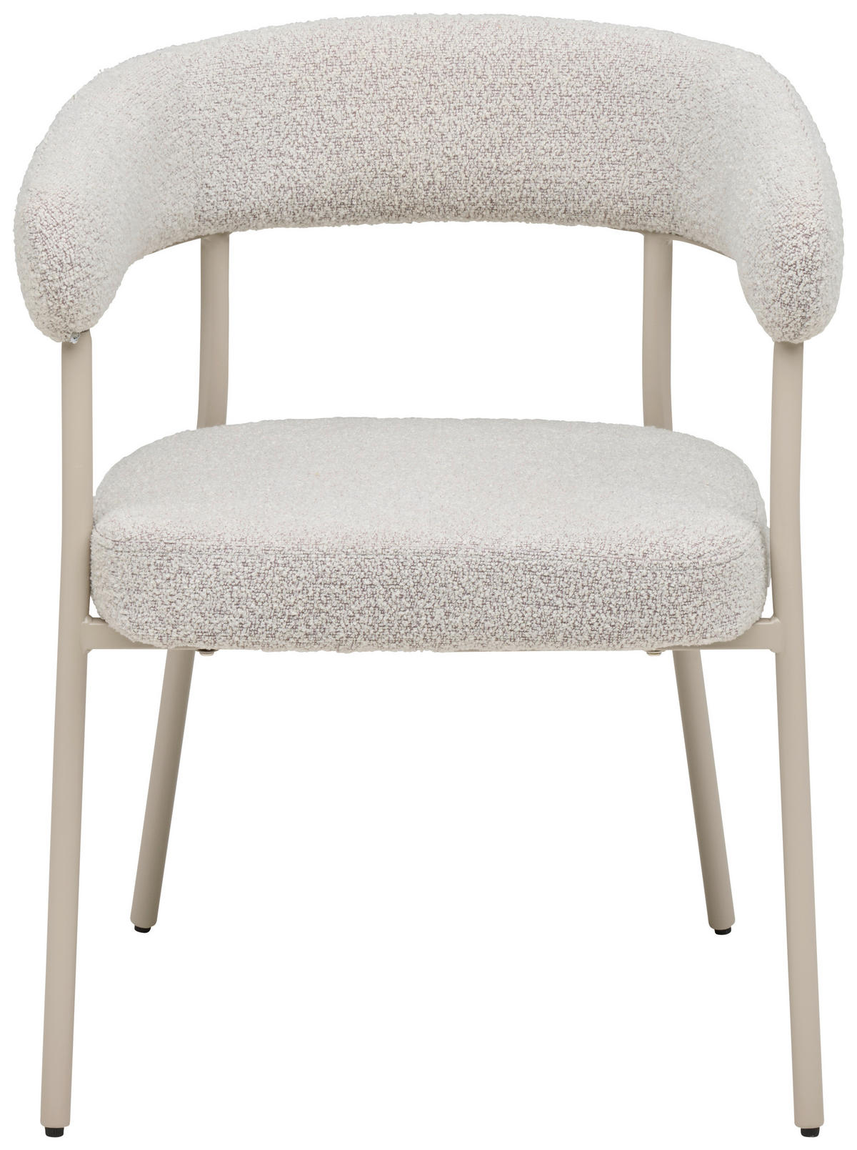 ARMLEHNSTUHL   Webstoff  - Creme/Grau, MODERN, Textil/Metall (60/75/55cm) - MID.YOU