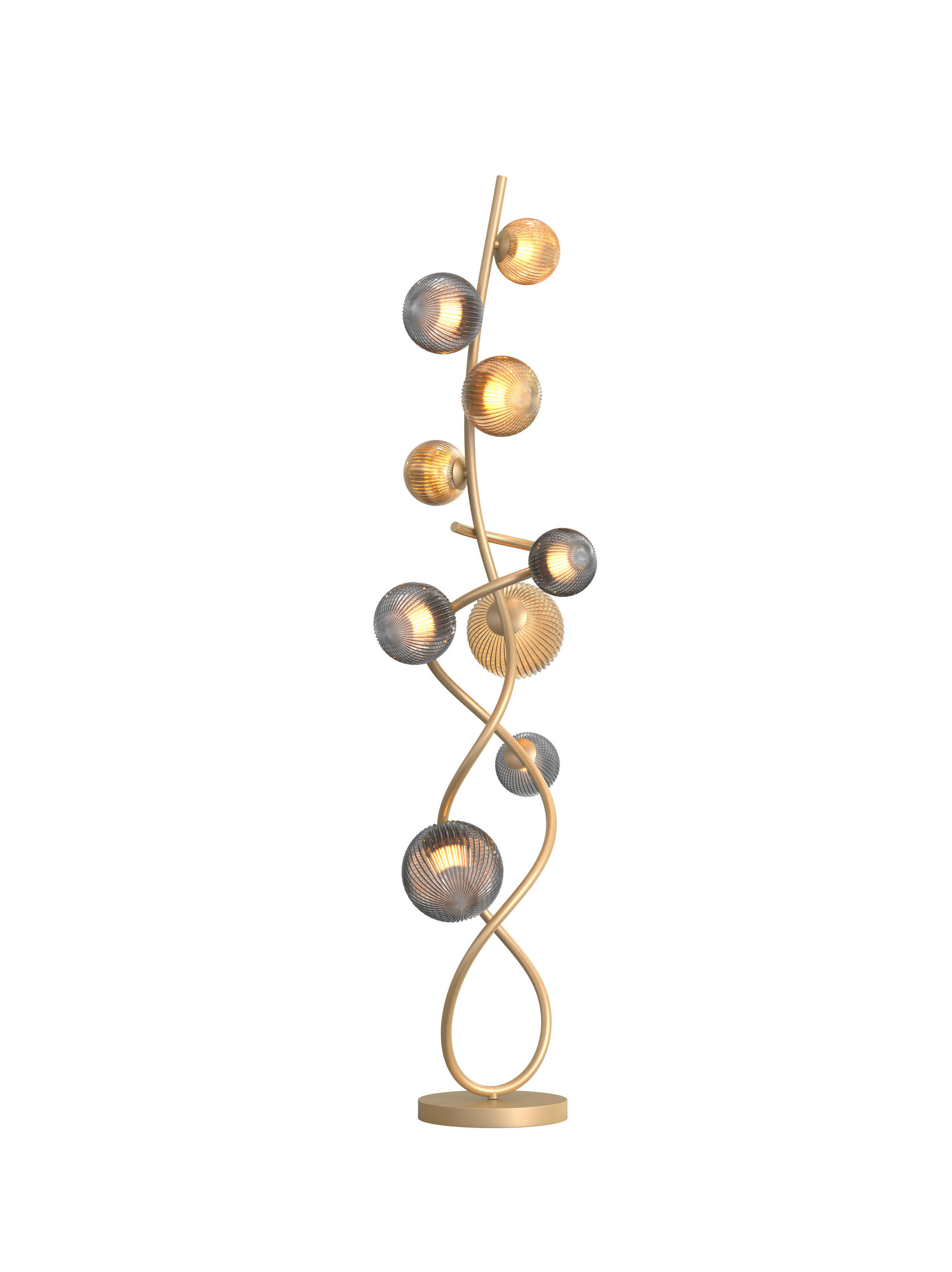 LAMPADAR CU LED - auriu, Design, sticlă/metal (42/140cm) - Wofi