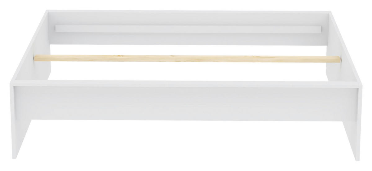 POSTEĽNÝ RÁM, 160/200 cm - biela, Konventionell, kompozitné drevo (160/200cm) - Hom`in