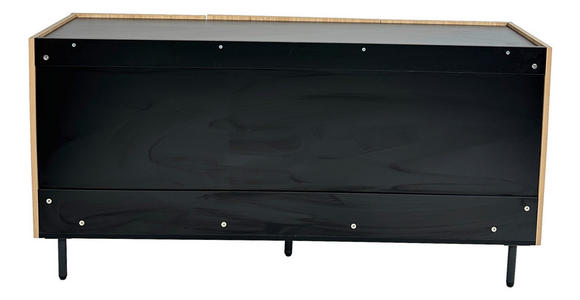 SIDEBOARD LINO in 150/75/40 cm - Eichefarben/Schwarz, Design, Holzwerkstoff/Metall (150/75/40cm) - Xora