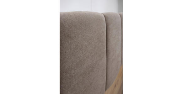 BETT 180/200 cm in Eiche Artisan - Taupe/Eiche Artisan, KONVENTIONELL, Holzwerkstoff/Textil (180/200cm) - Carryhome