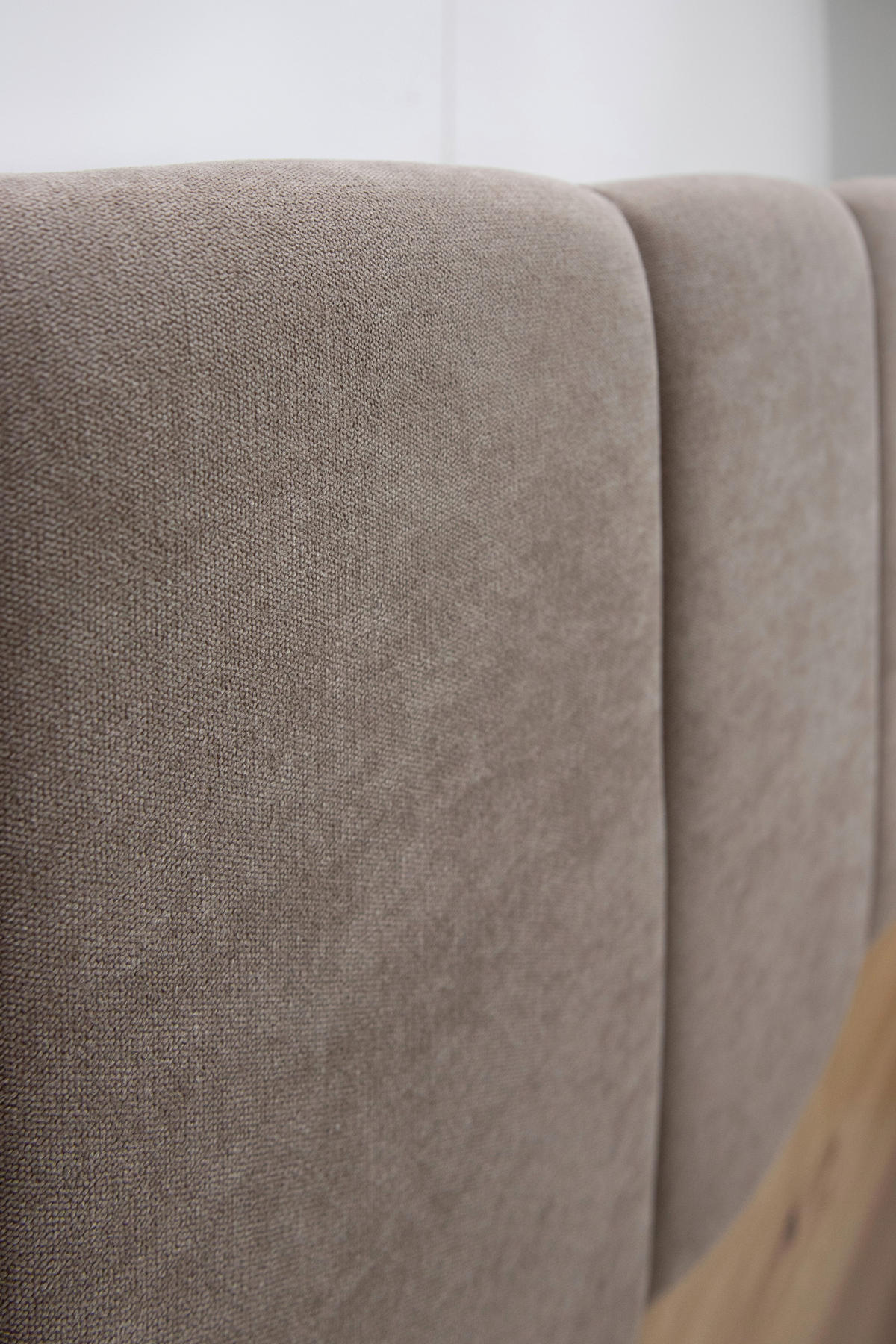 POSTEĽ, 120/200 cm dub artisan - dub artisan/taupe, Konventionell, kompozitné drevo/textil (120/200cm) - Boxxx