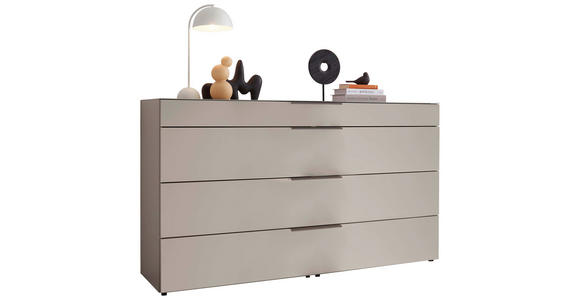 SIDEBOARD  160/91,2/43 cm 4 Schublade(n)  - Schieferfarben/Schwarz, Basics, Glas/Holzwerkstoff (160/91,2/43cm) - Dieter Knoll