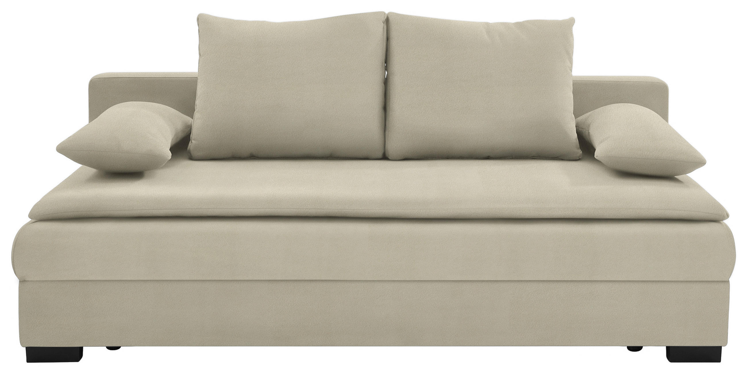 KANAPÉÁGY bézs  - bézs/fekete, Konventionell, műanyag/textil (207/74-94/90cm) - Venda