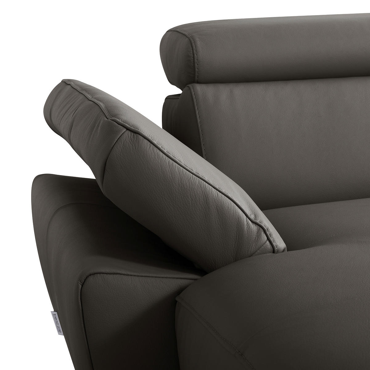ECKSOFA  in Lederlook Echtleder Dunkelbraun  - Dunkelbraun/Schwarz, Design, Leder/Textil (179/252cm) - Livetastic