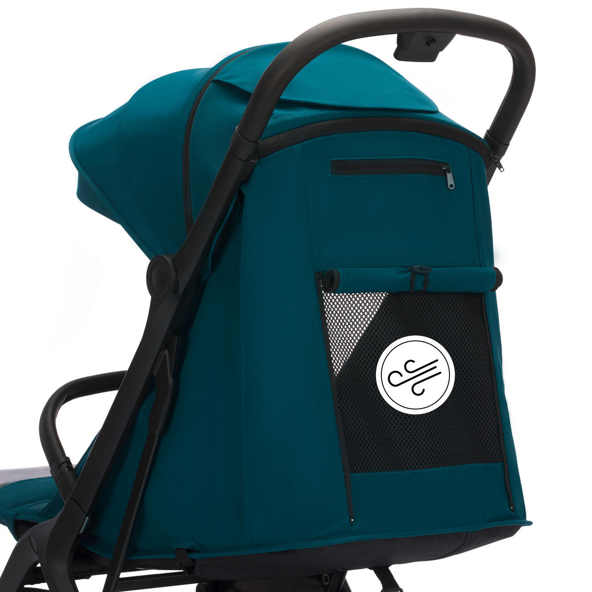 BUGGY Cooper  - Türkis/Schwarz, Basics, Textil (50/107/69cm) - Fillikid