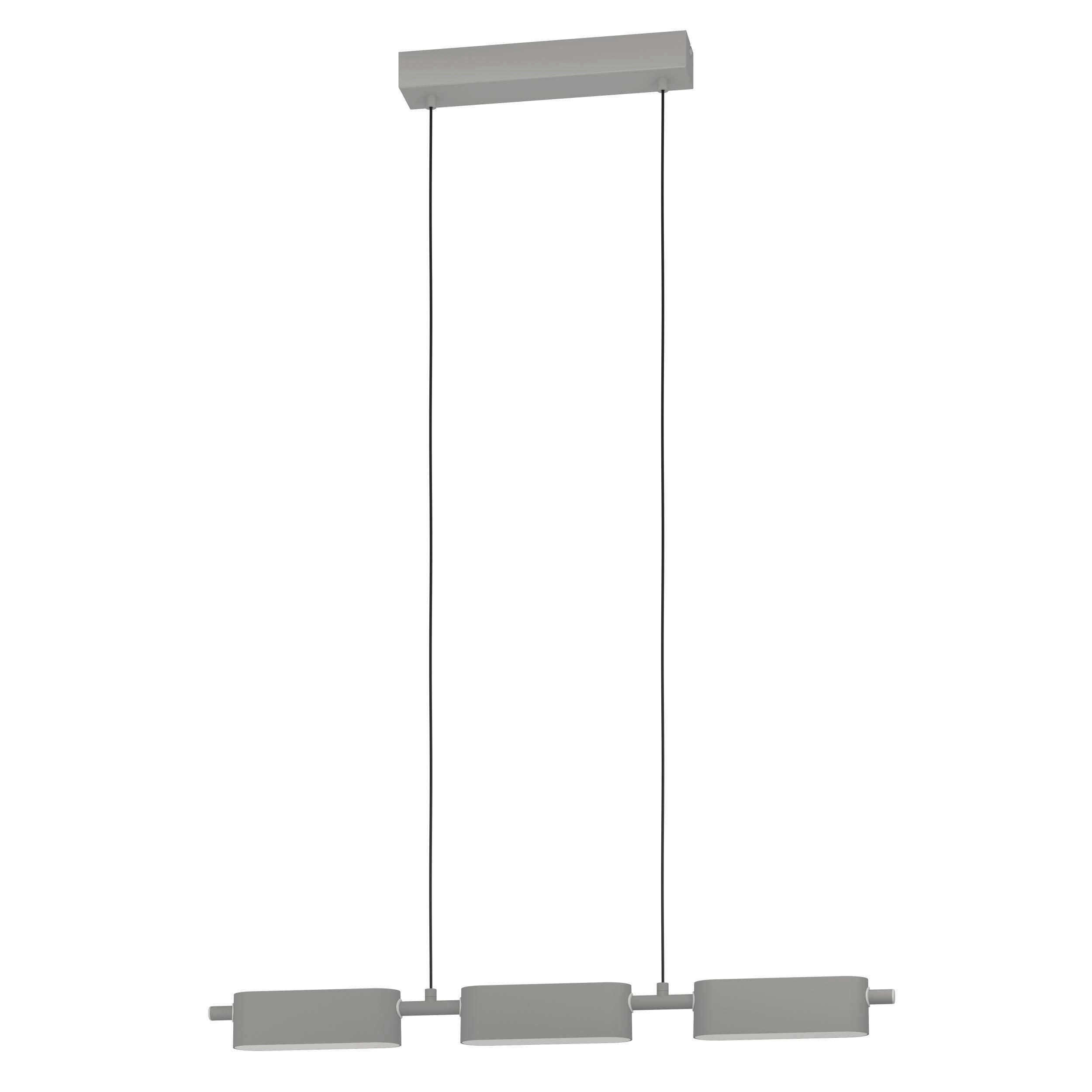 HÄNGELEUCHTE 77/5/110 cm  - Silberfarben/Schwarz, Design, Kunststoff/Metall (77/5/110cm) - Eglo