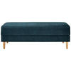 HOCKER in Textil Blau  - Blau/Naturfarben, Modern, Holz/Textil (135/48/57cm) - Max Winzer