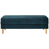 HOCKER in Textil Blau  - Blau/Naturfarben, Modern, Holz/Textil (135/48/57cm) - Max Winzer