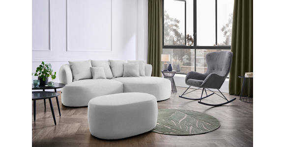 HOCKER in Textil Grau  - Schwarz/Grau, MODERN, Kunststoff/Textil (88/43/66cm) - Hom`in