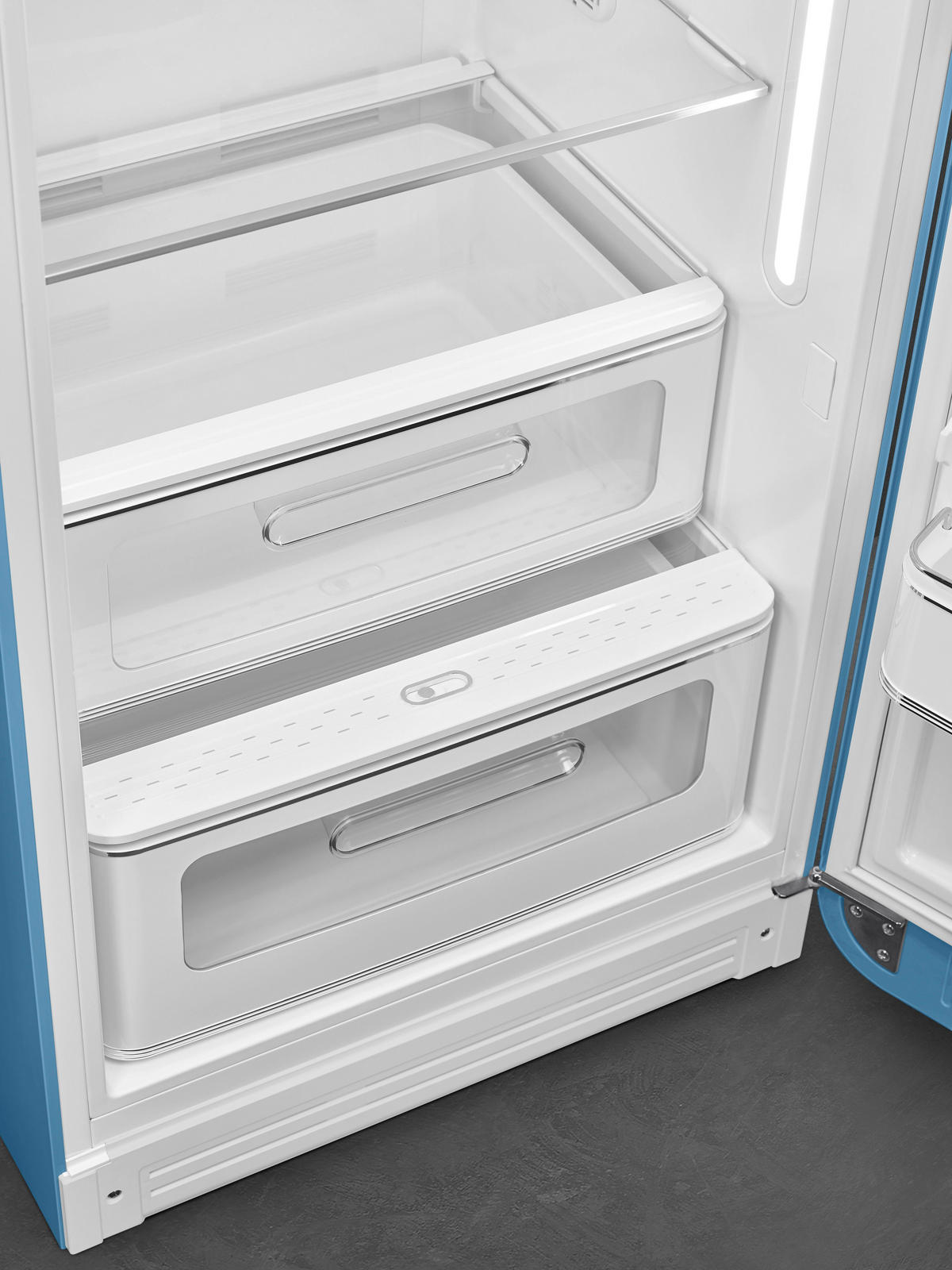 KÜHLSCHRANK 60,1/150/78,8 cm FAB28RDLB5  - Blau, Basics, Glas/Metall (60,1/150/78,8cm) - SMEG