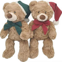 DEKOBÄR - Braun/Grün, LIFESTYLE, Textil (22cm) - X-Mas