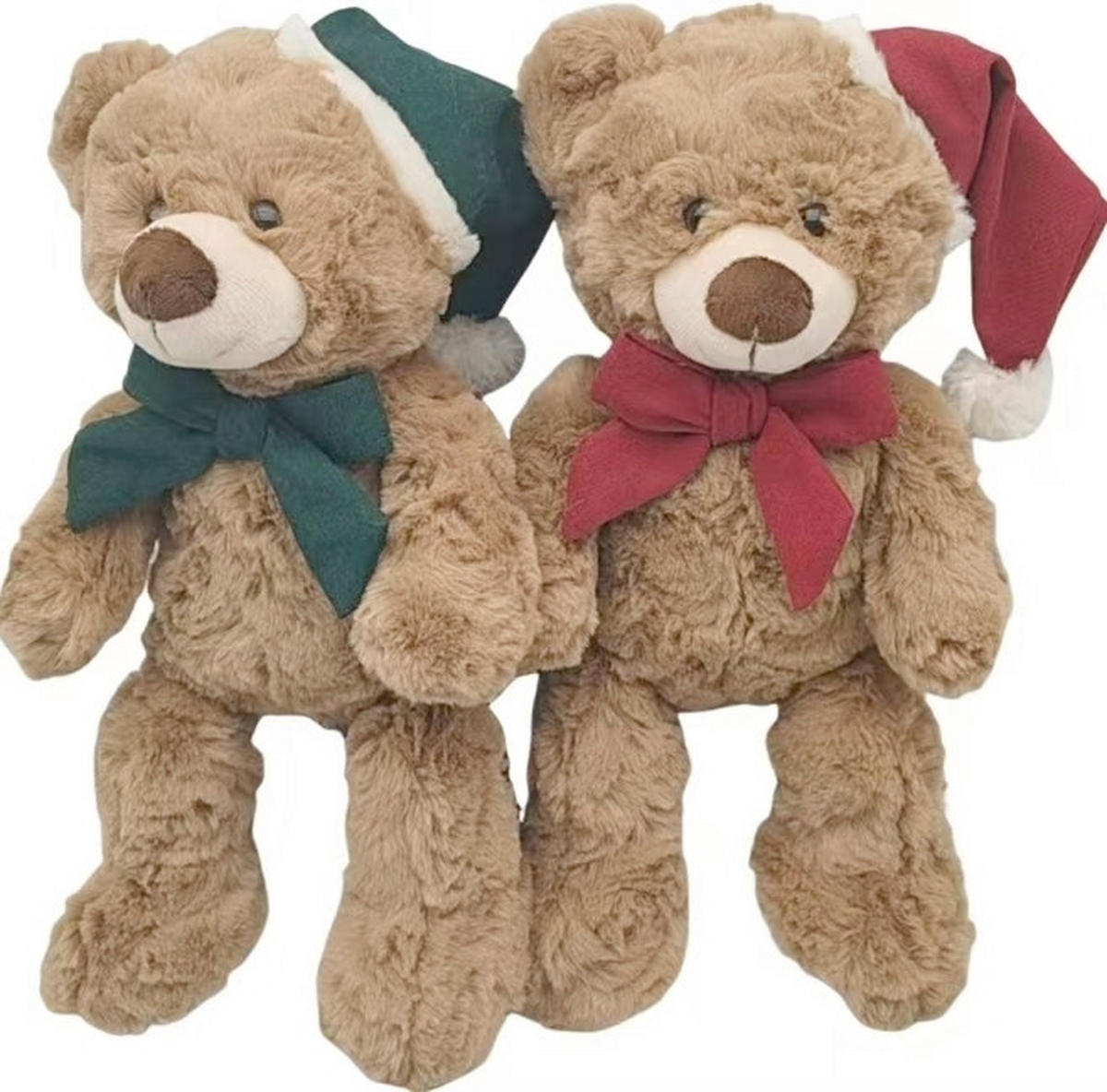 DEKOBÄR - Braun/Grün, LIFESTYLE, Textil (22cm) - X-Mas
