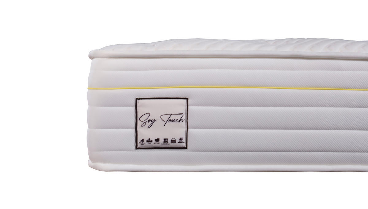 TAŠTIČKOVÁ MATRACE, 90/200 cm - bílá, Basics, textil (90/200cm) - Livetastic