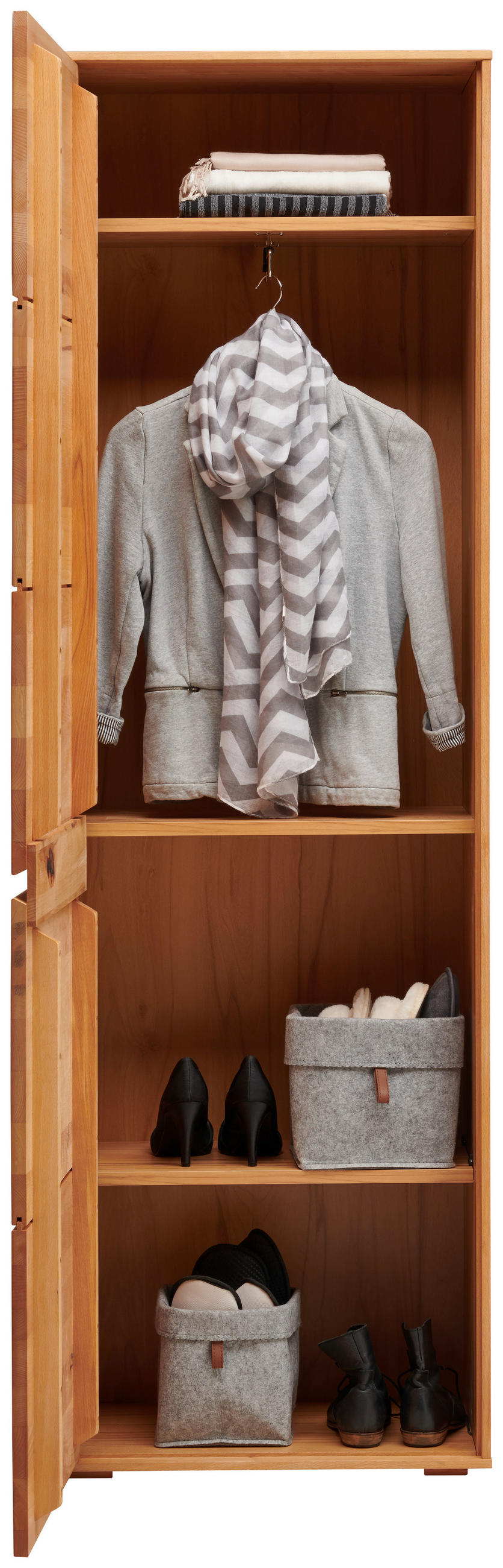 GARDEROBENSCHRANK Nanto  in 60/193/38 cm  - Kernbuche, Natur, Holz/Holzwerkstoff (60/193/38cm) - Cantus