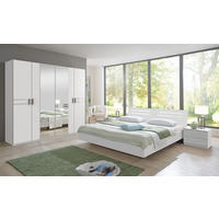 SPALNICA, bela  - bela, Moderno, steklo/leseni material (509/208/210cm) - Carryhome