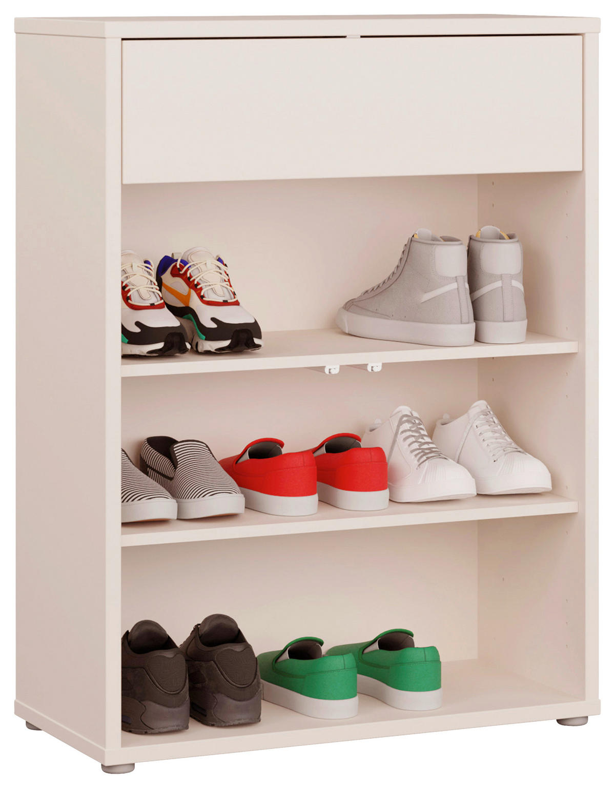 SCHUHSCHRANK  in 74,5/99,1/34,9 cm  - Sandfarben/Grau, MODERN, Holzwerkstoff/Kunststoff (74,5/99,1/34,9cm) - Carryhome