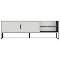 LOWBOARD Lipp  in 176/57/43 cm  - Weiß, Design, Holzwerkstoff/Metall (176/57/43cm)