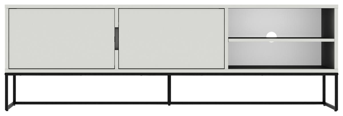 LOWBOARD Lipp  in 176/57/43 cm  - Weiß, Design, Holzwerkstoff/Metall (176/57/43cm)