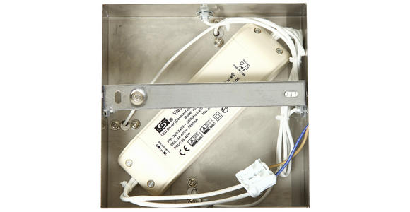LED-DECKENLEUCHTE 75,5/37/6 cm - Nickelfarben, Trend, Kunststoff/Metall (75,5/37/6cm) - Novel