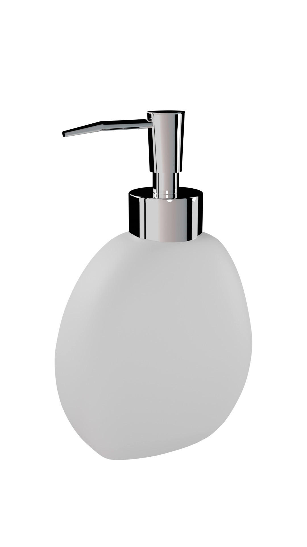 SEIFENSPENDER Kunststoff  - Chromfarben/Weiß, Basics, Kunststoff (6/16/8cm) - Sadena