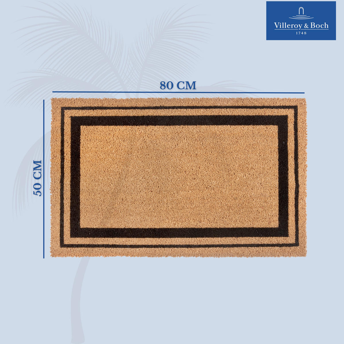 FUSSMATTE  50/80 cm  Schwarz, Hellbraun  geometrisch  - Hellbraun/Schwarz, Basics, Kunststoff/Textil (50/80cm) - Villeroy & Boch