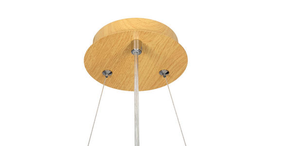 HÄNGELEUCHTE 60/120 cm - Eichefarben/Weiß, Trend, Glas/Metall (60/120cm) - Novel
