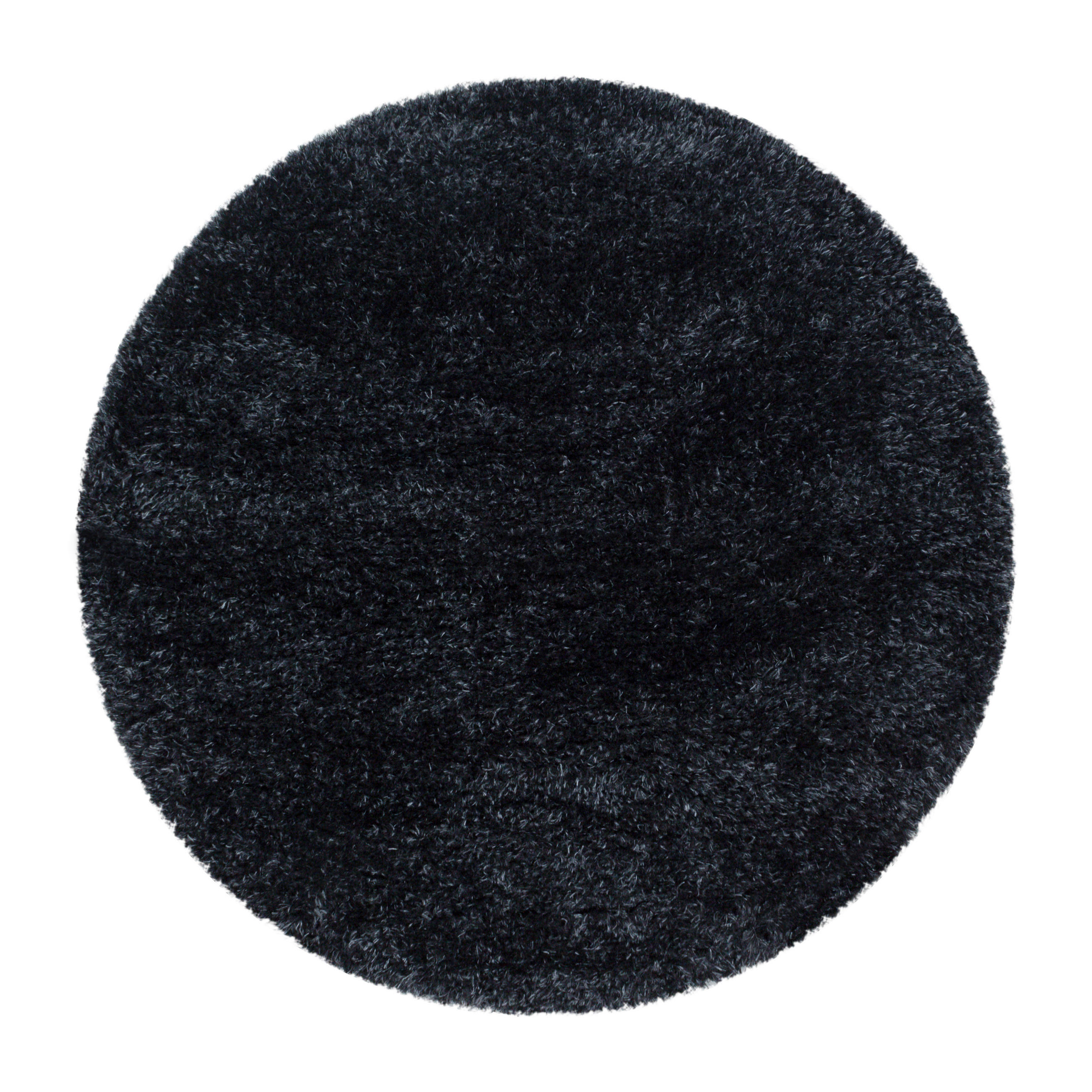 HOCHFLORTEPPICH 160 cm Brilliant 4200 schwarz Schwarz - Schwarz, Basics, Textil (160cm)