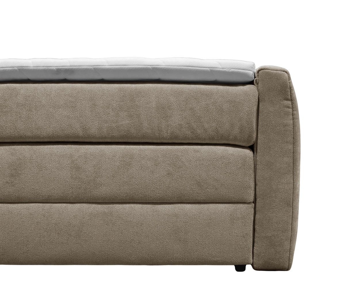 BOXSPRINGBETT 140/200 cm  in Schlammfarben  - Schlammfarben/Schwarz, Basics, Kunststoff/Textil (140/200cm) - Boxxx