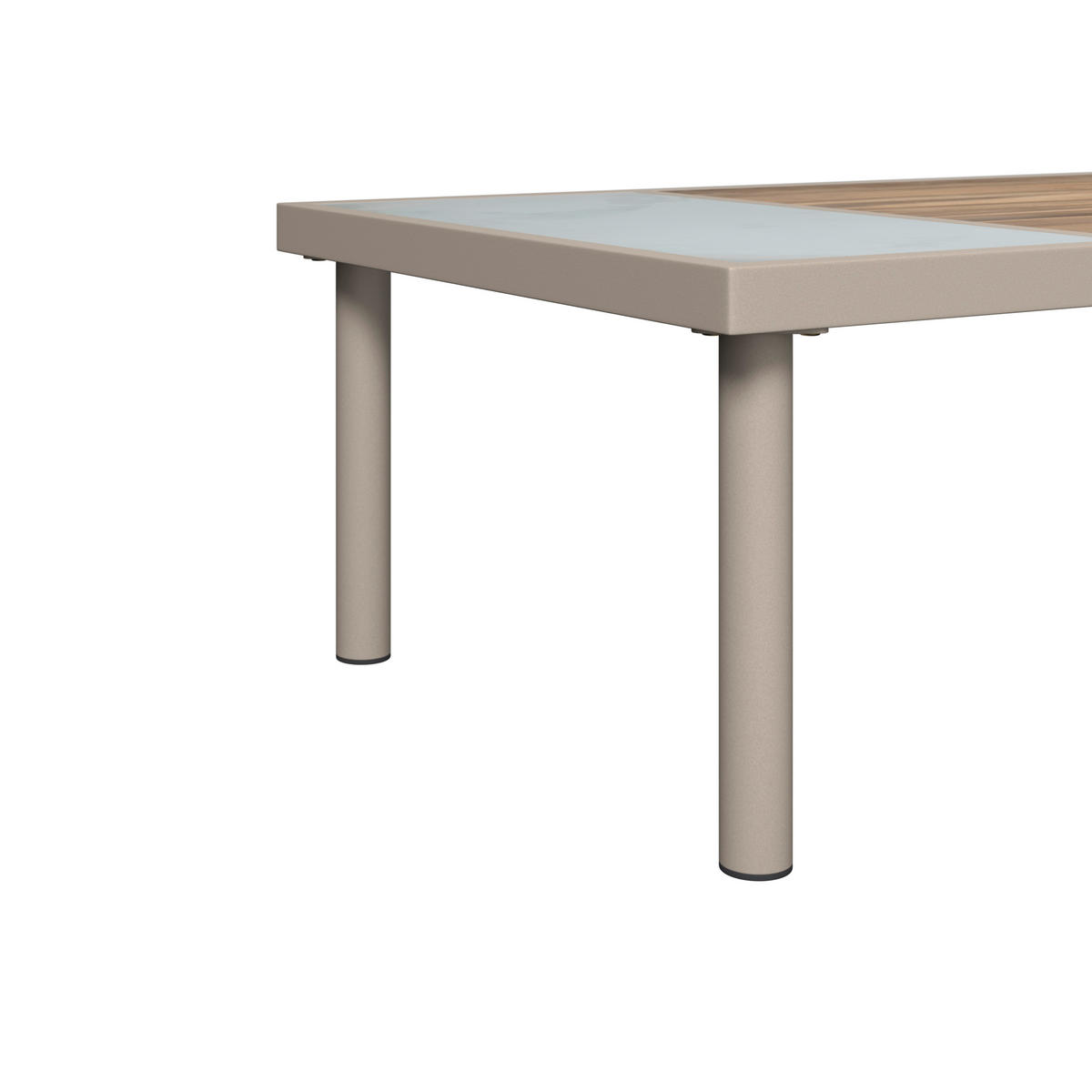 LOUNGEGARNITUR   Akazie massiv Eisen  - Creme/Akaziefarben, MODERN, Holz/Textil (215l) - Ambia Garden