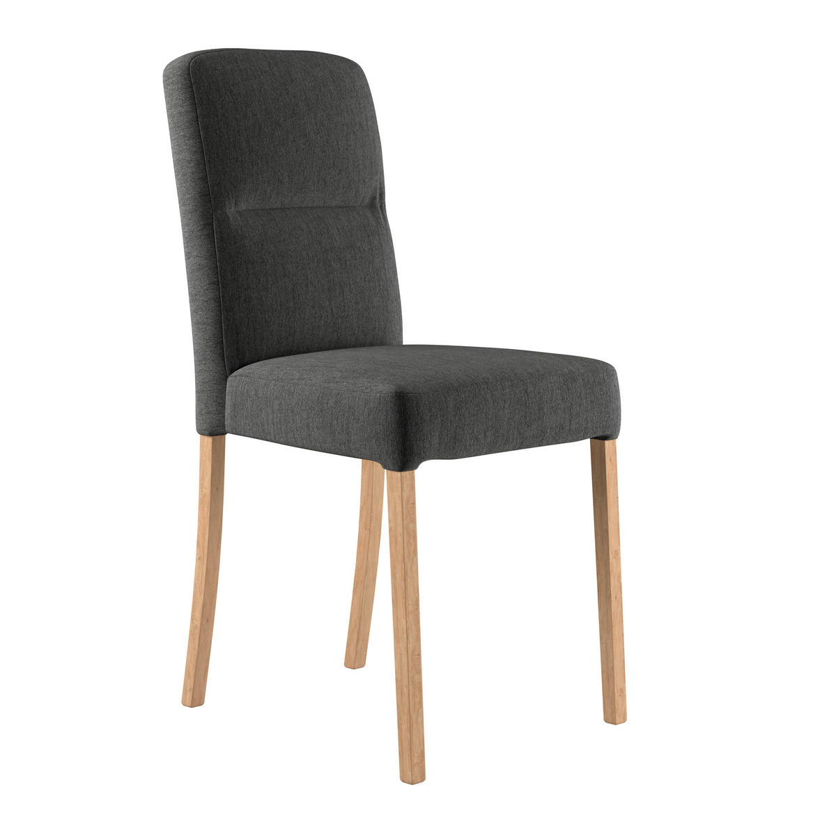 STUHL - Eichefarben/Schwarz, KONVENTIONELL, Holz/Textil (43/91/58cm)