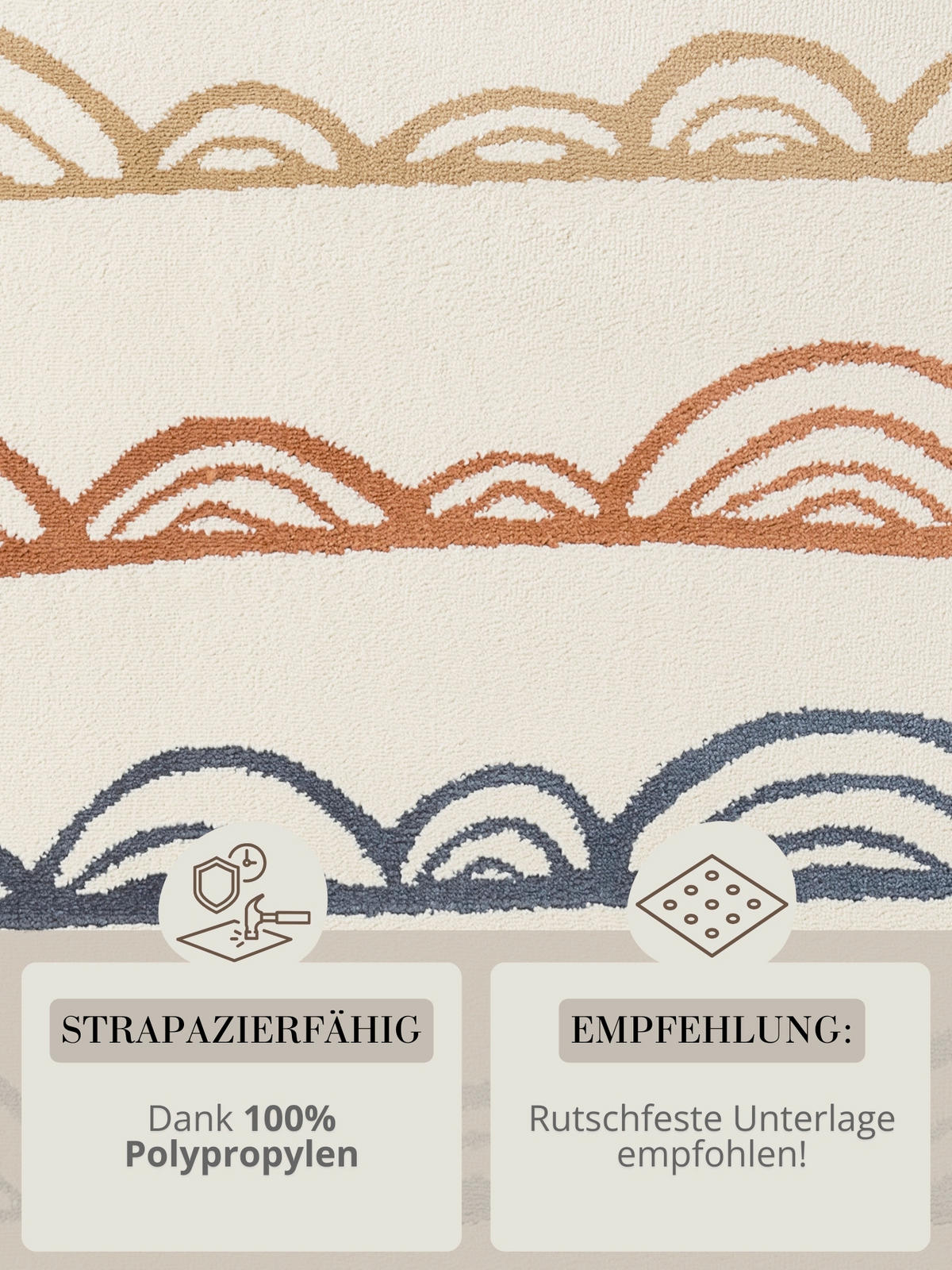 KINDERTEPPICH 160/235 cm Adventures Streifen  - Multicolor/Creme, Design, Kunststoff/Textil (160/235cm) - Ted Baker