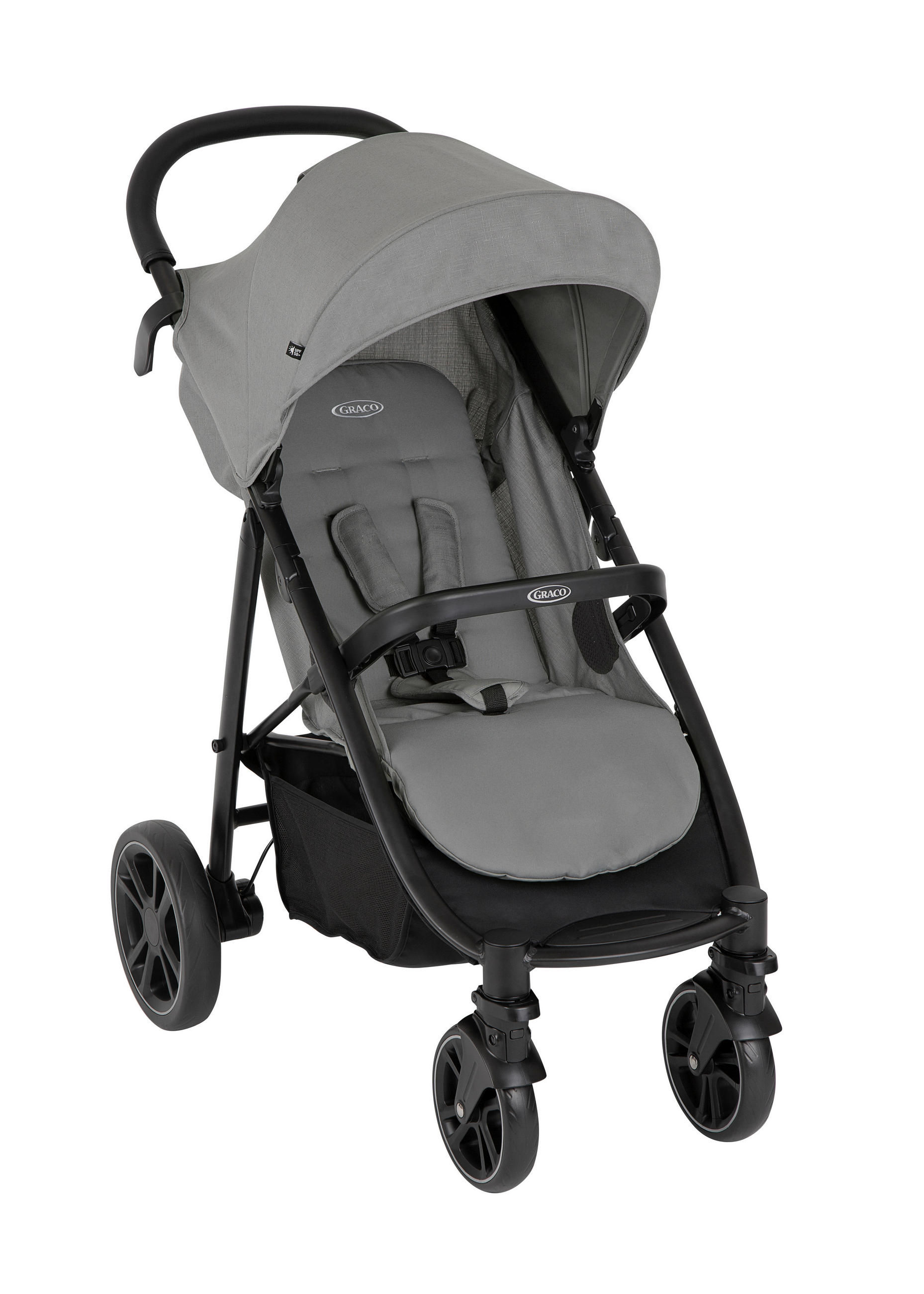 BUGGY EEZEFOLD  - Schwarz/Grau, Basics, Textil/Metall (60/104/94cm) - Graco