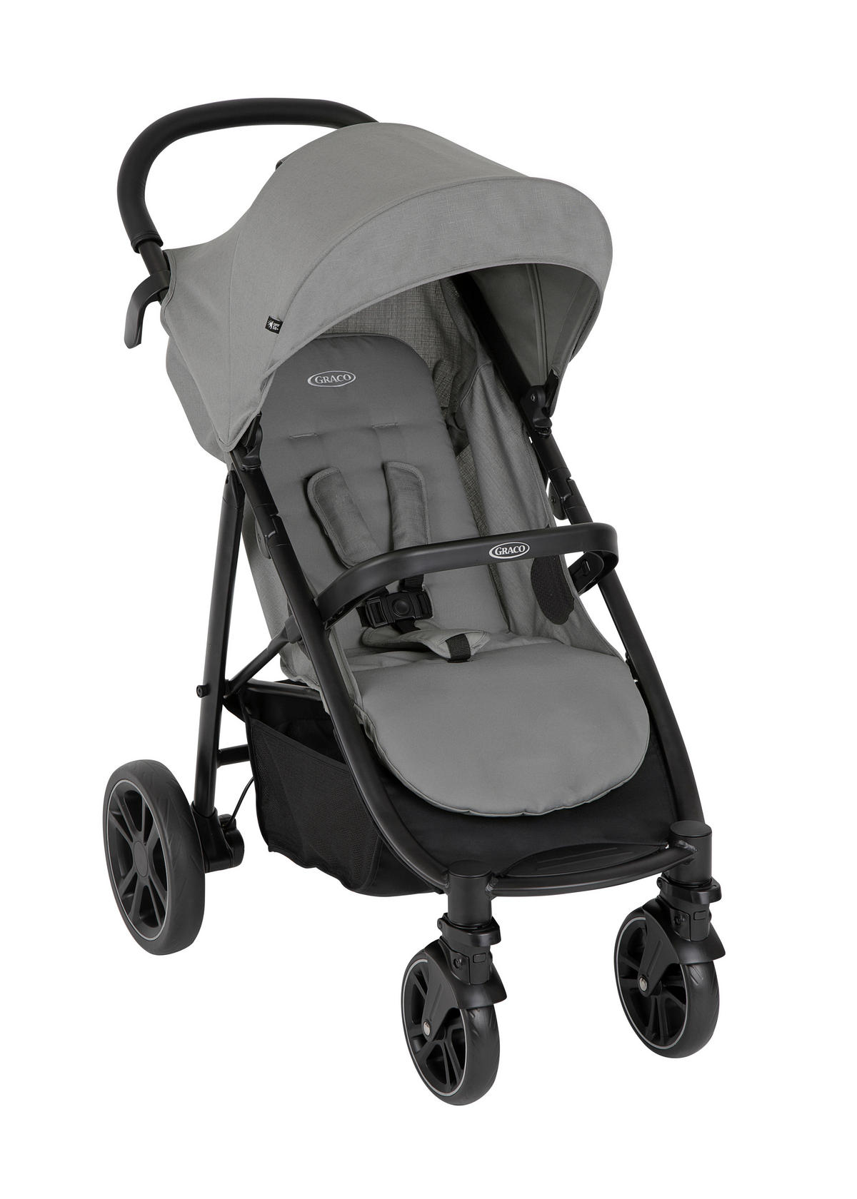 BUGGY EEZEFOLD  - Schwarz/Grau, Basics, Textil/Metall (60/104/94cm) - Graco