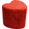 HOCKER in Textil Rot  - Rot, Design, Textil (34/36/36cm) - Kare-Design