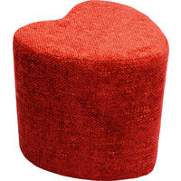 HOCKER in Textil Rot  - Rot, Design, Textil (34/36/36cm) - Kare-Design
