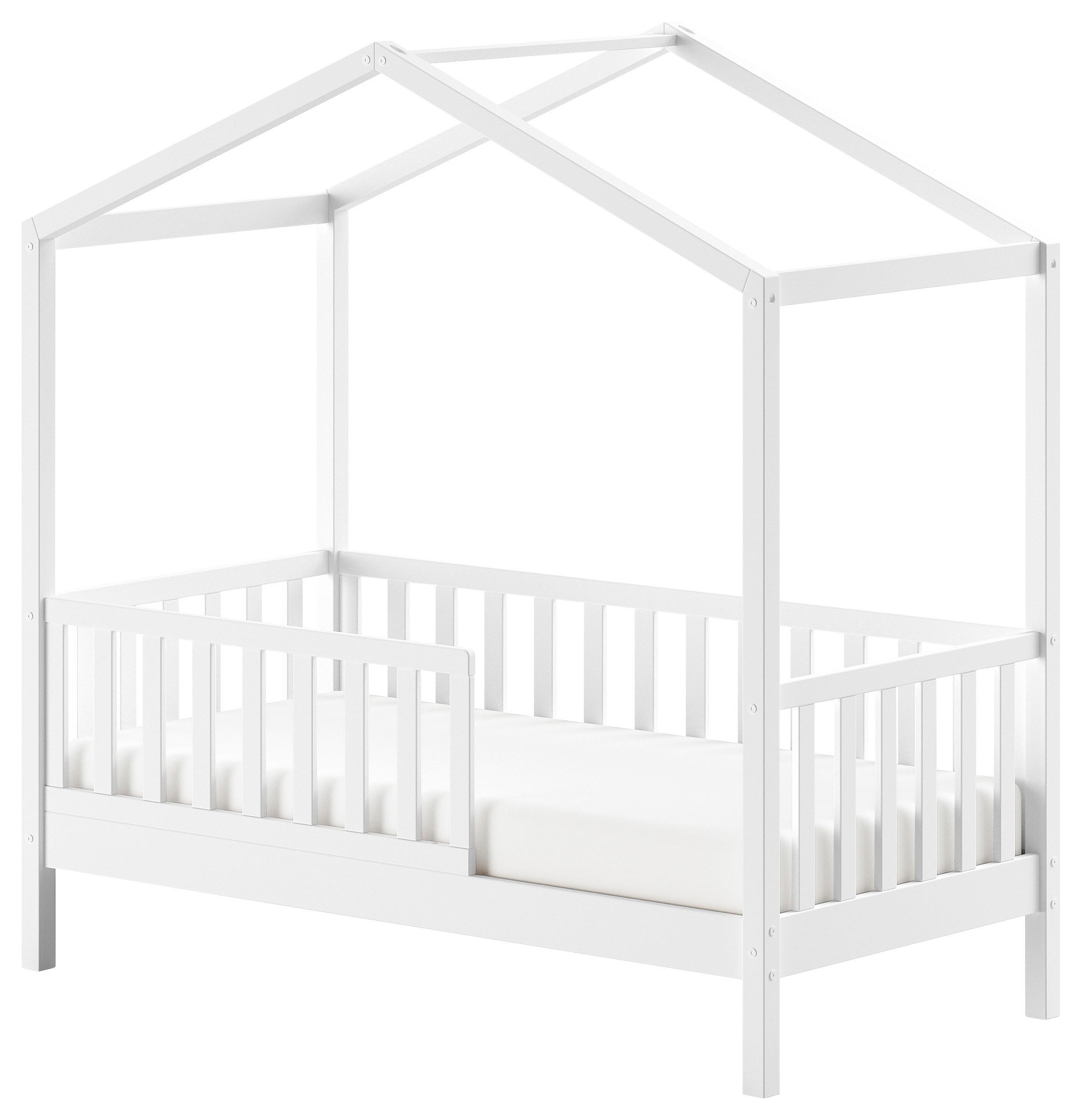 HAUSBETT Rollrost 70/140 cm  - Weiß, MODERN, Holz (70/140cm) - MID.YOU