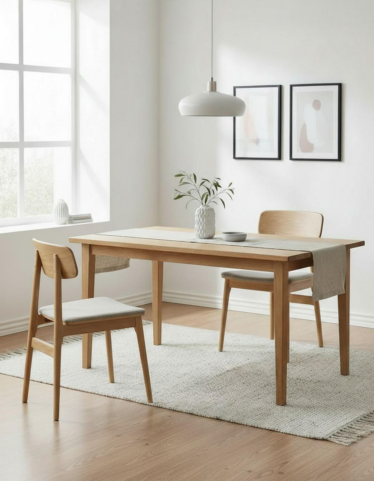 STUHL-SET 2 Stück  in  - Sandfarben/Eichefarben, MODERN, Holz/Textil (46/82/55cm) - Livetastic