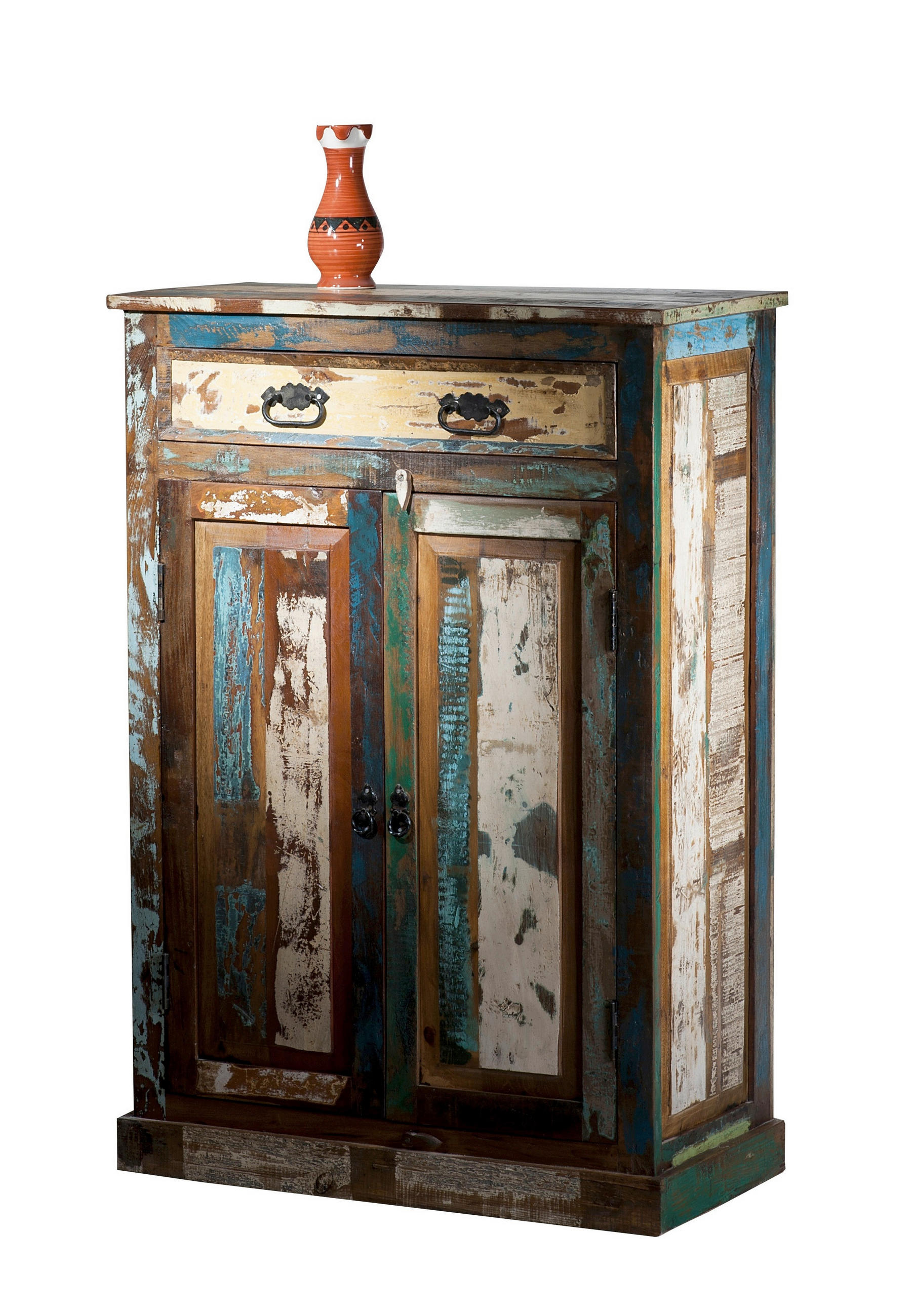 HIGHBOARD , 82/120/40 cm, 1 Schublade(n)  - Multicolor/Schwarz, Design, Holz/Metall (82/120/40cm) - MID.YOU