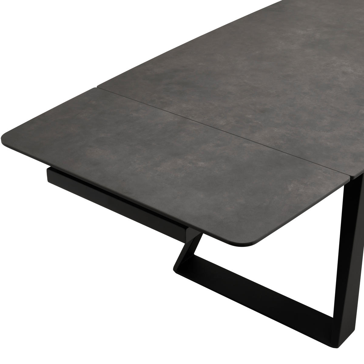 ESSTISCH in Metall, Glas, Keramik 180/90/76 cm  - Schwarz/Grau, MODERN, Glas/Keramik (180/90/76cm) - Livetastic