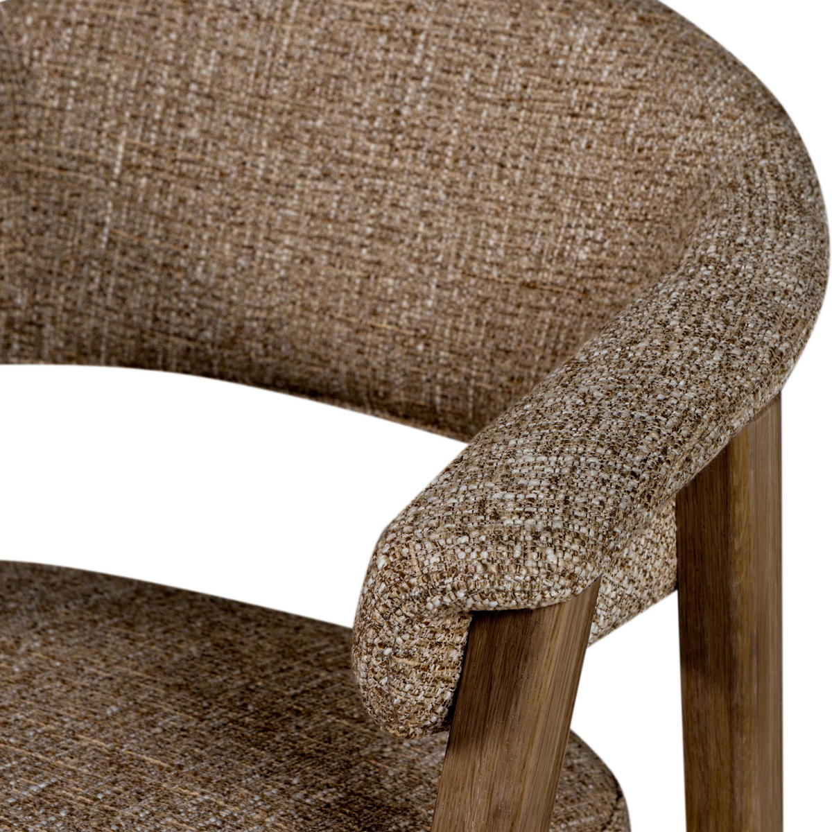 ARMLEHNSTUHL-SET 2 Stück  in Webstoff  - Braun, MODERN, Holz/Textil (60/77/60cm) - Livetastic