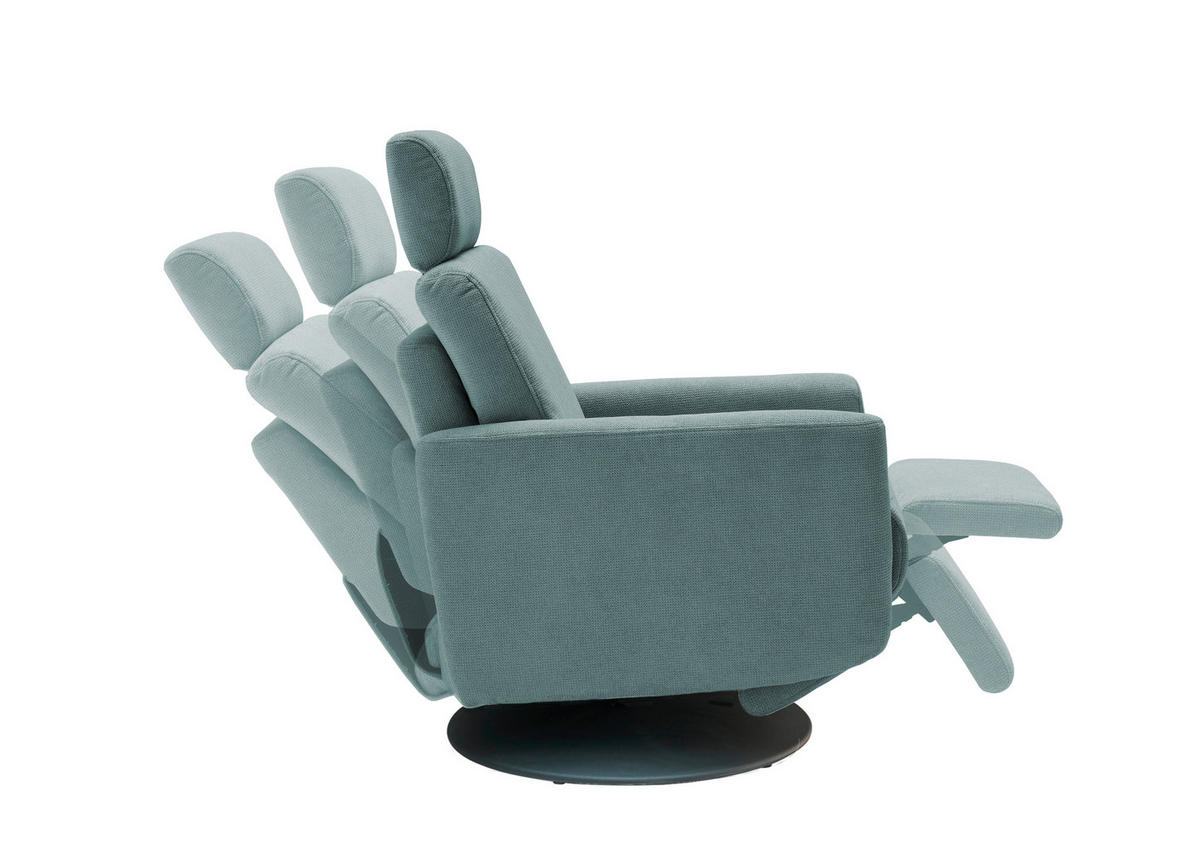 RELAXSESSEL in Textil Blaugrau  - Blaugrau/Schwarz, Modern, Textil/Metall (77/105/87-154cm) - Livetastic